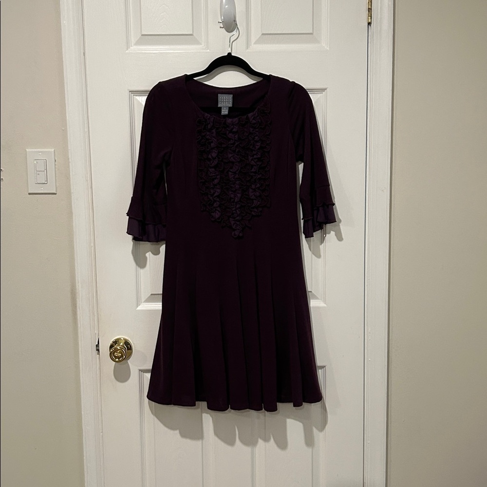 Rabbit Rabbit Rabbit Deep Purple Long Sleeve Dress - Picture 4 of 4